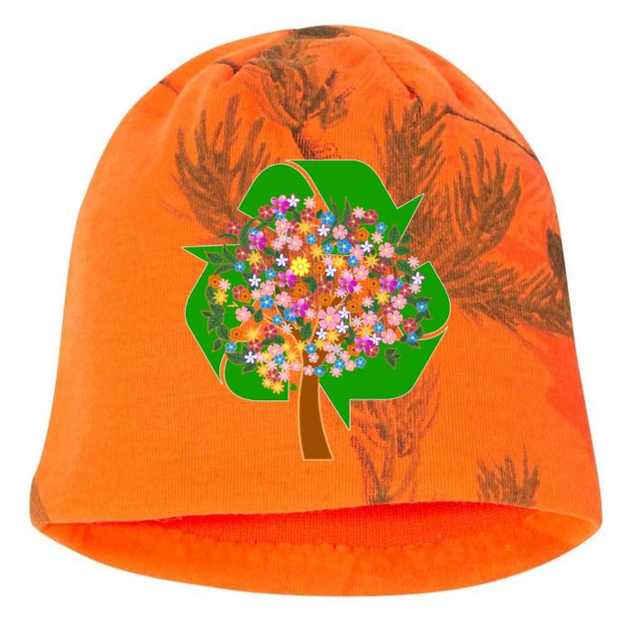 Recycle Reuse Reduce Flower Tree Kati - Camo Knit Beanie