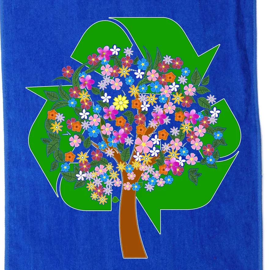 Recycle Reuse Reduce Flower Tree Platinum Collection Golf Towel