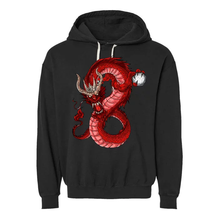 Red Dragon Garment-Dyed Fleece Hoodie