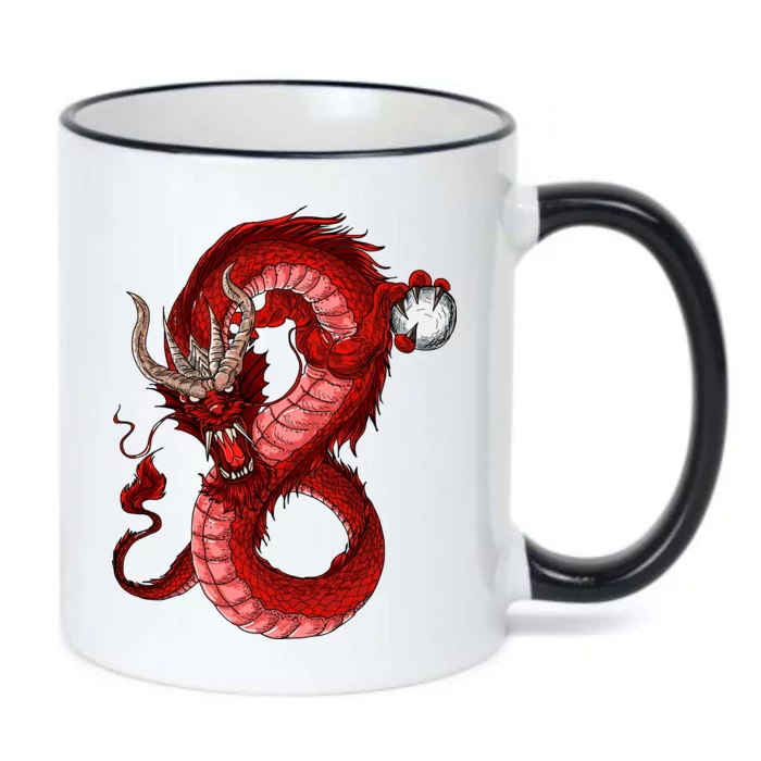 Red Dragon Black Color Changing Mug