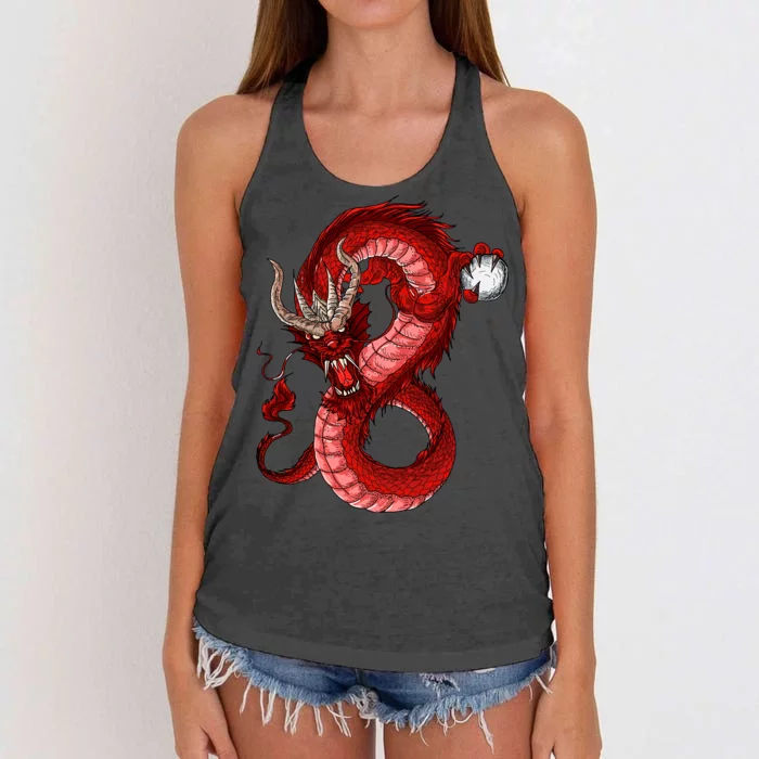 Red Dragon Women's Knotted Racerback Tank