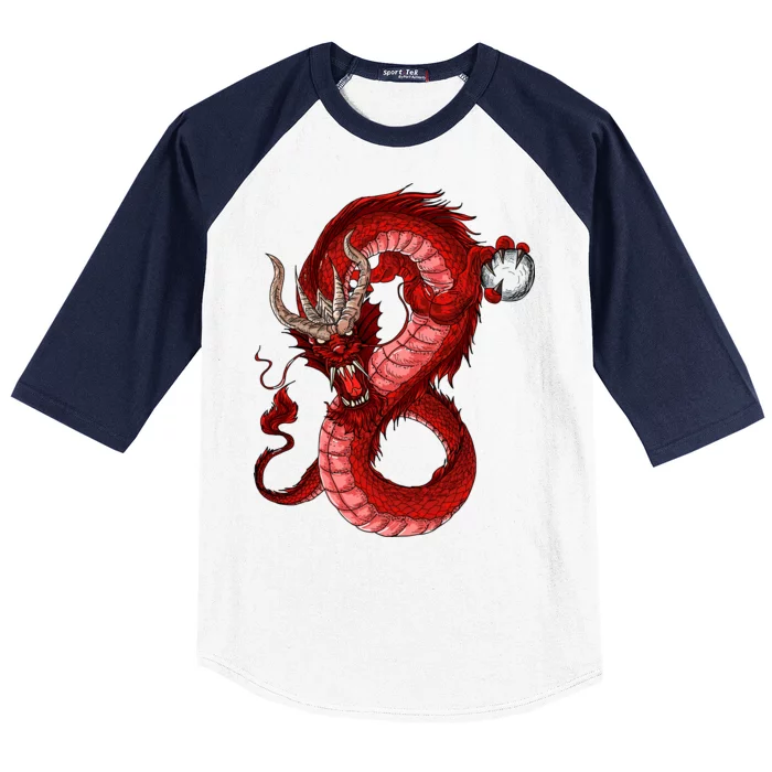 Red Dragon Baseball Sleeve Shirt