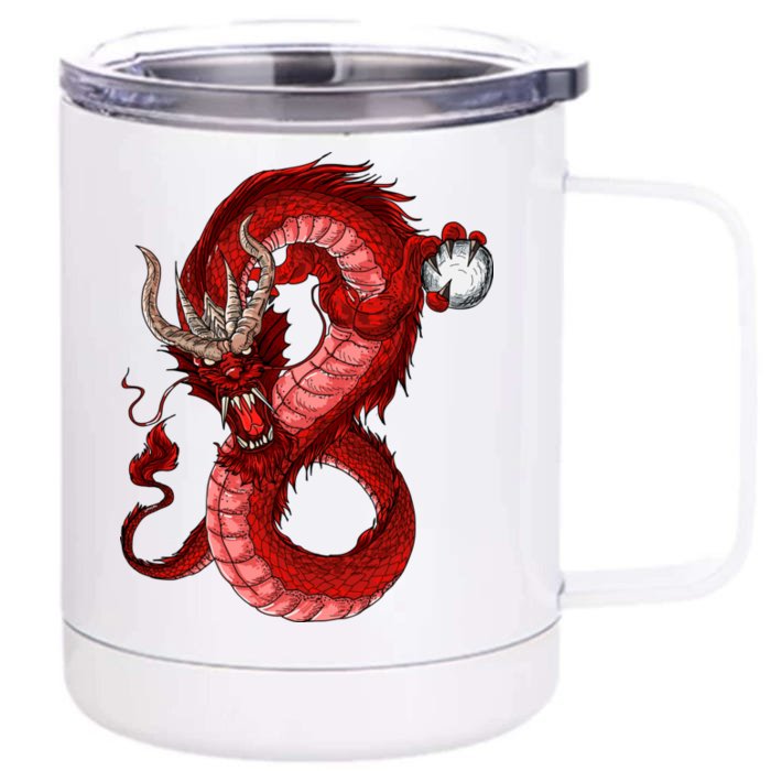 Red Dragon Front & Back 12oz Stainless Steel Tumbler Cup