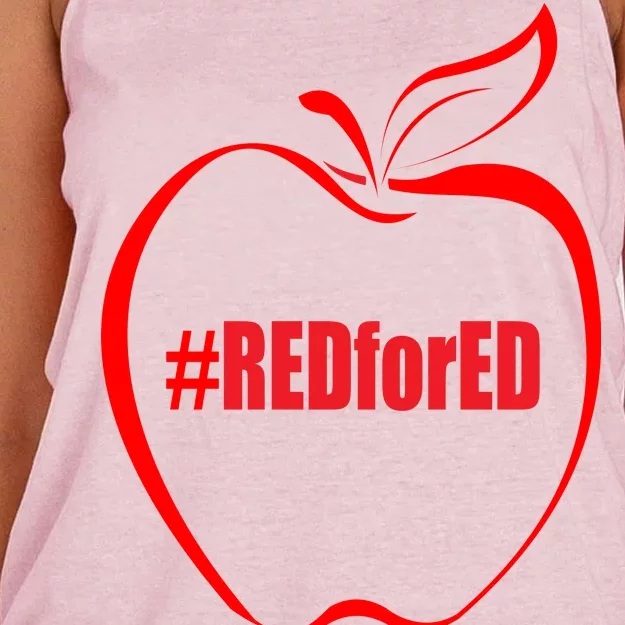 Red For Ed Women's Knotted Racerback Tank