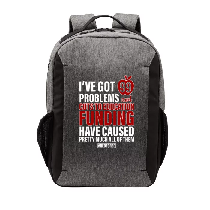 Red For Ed 99 Problems Vector Backpack