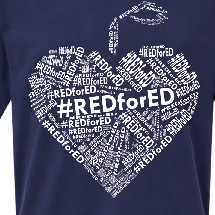 Red For Ed Apple Heart Sueded Cloud Jersey T-Shirt