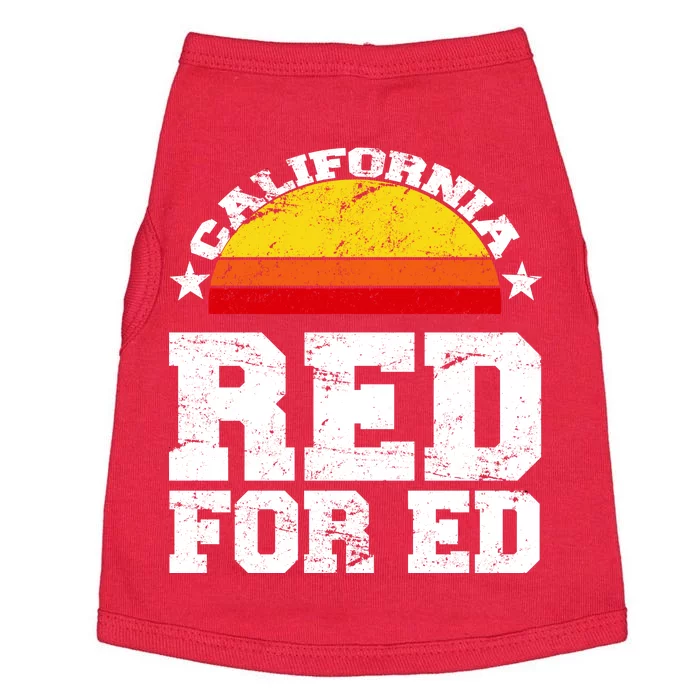 Red For Ed California Sunset Disstressed Doggie Tank