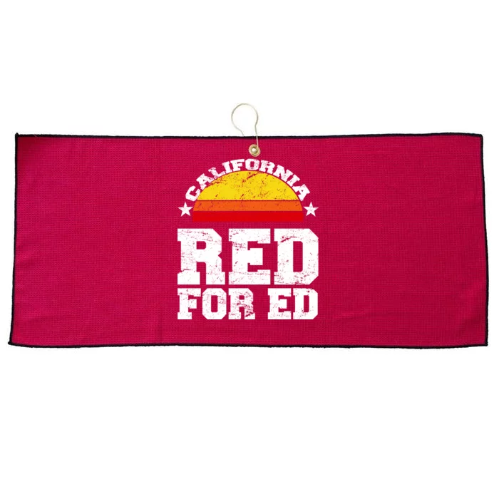 Red For Ed California Sunset Disstressed Large Microfiber Waffle Golf Towel