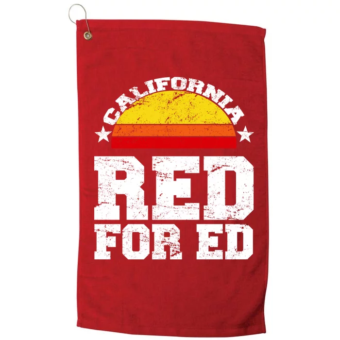 Red For Ed California Sunset Disstressed Platinum Collection Golf Towel