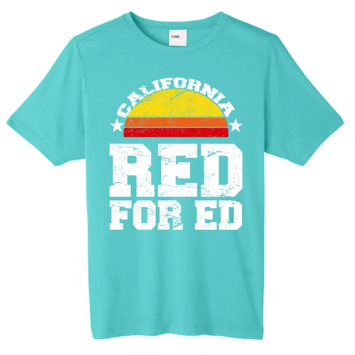 Red For Ed California Sunset Disstressed ChromaSoft Performance T-Shirt