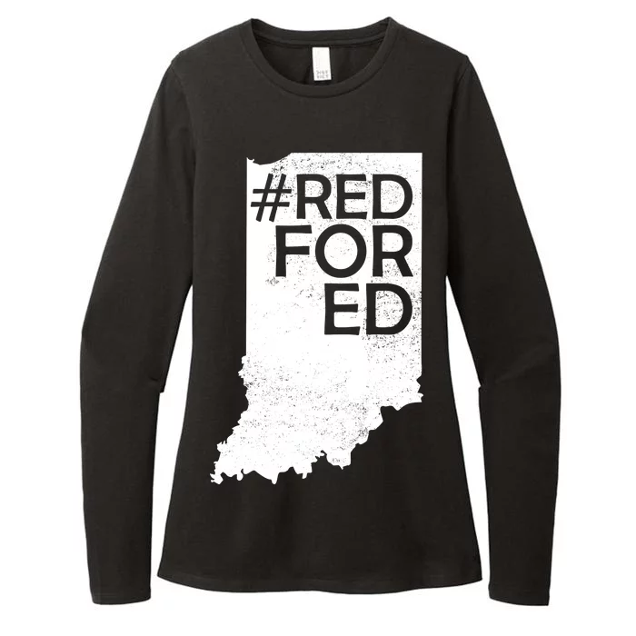 Red For Ed Indiana Womens CVC Long Sleeve Shirt