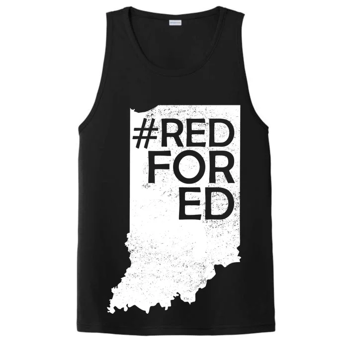 Red For Ed Indiana Performance Tank