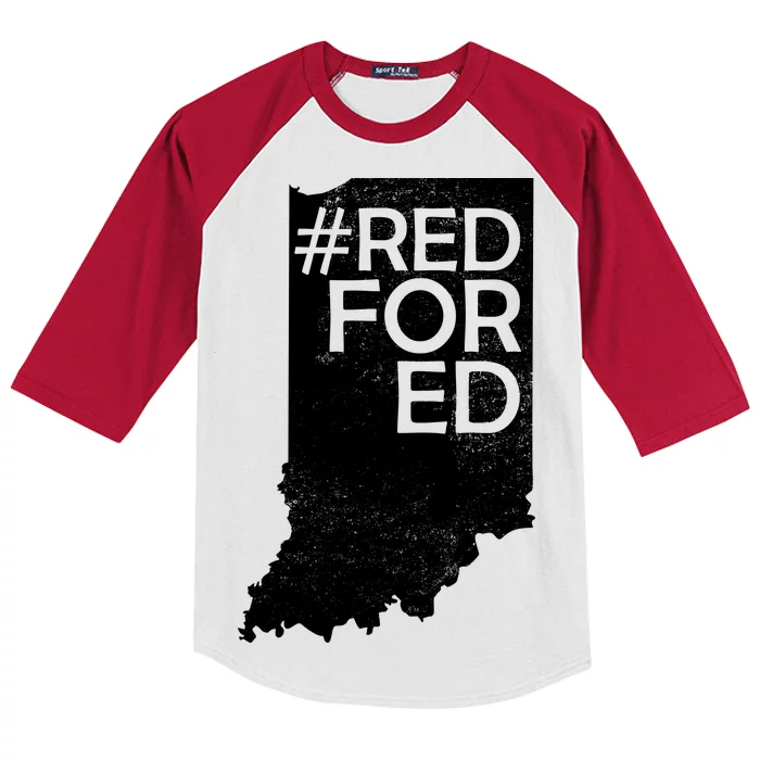 Red For Ed Indiana Kids Colorblock Raglan Jersey