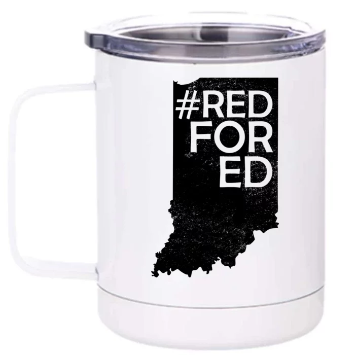 Red For Ed Indiana Front & Back 12oz Stainless Steel Tumbler Cup