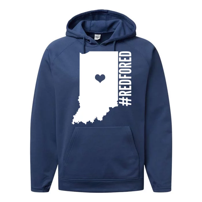 RED For ED Indiana Education Performance Fleece Hoodie