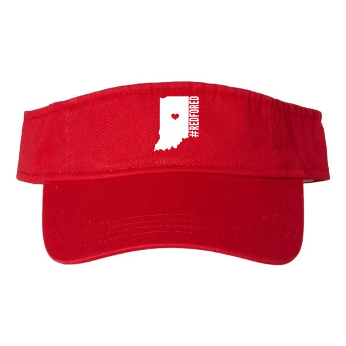 RED For ED Indiana Education Valucap Bio-Washed Visor