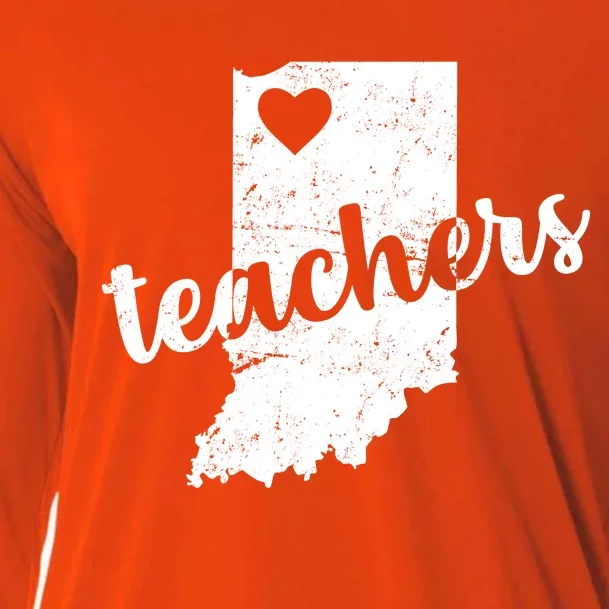 Red For Ed Indiana Teachers Cooling Performance Long Sleeve Crew