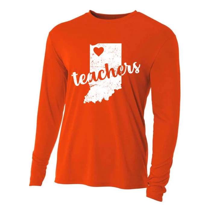 Red For Ed Indiana Teachers Cooling Performance Long Sleeve Crew