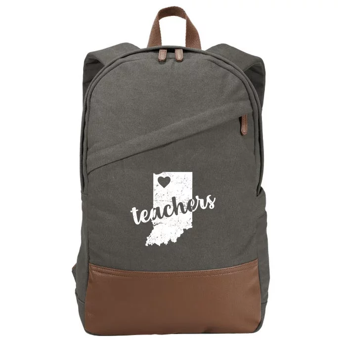 Red For Ed Indiana Teachers Cotton Canvas Backpack