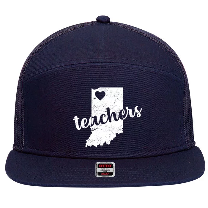 Red For Ed Indiana Teachers 7 Panel Mesh Trucker Snapback Hat