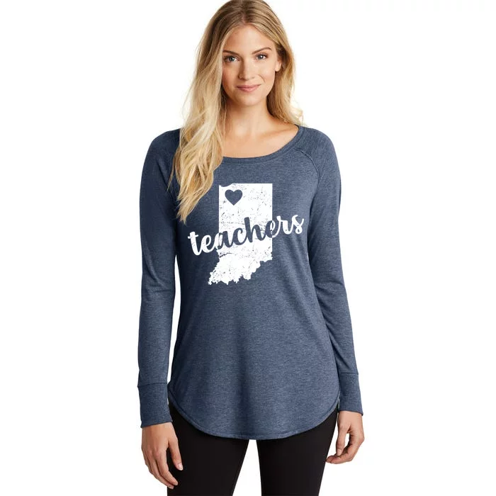 Red For Ed Indiana Teachers Women's Perfect Tri Tunic Long Sleeve Shirt