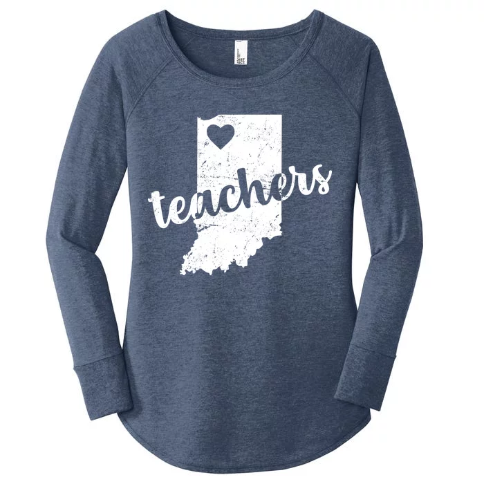 Red For Ed Indiana Teachers Women's Perfect Tri Tunic Long Sleeve Shirt