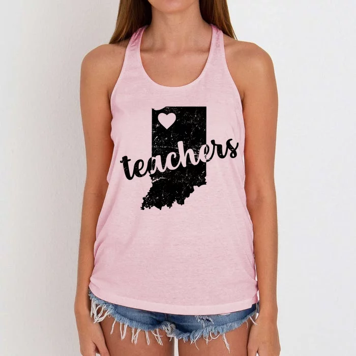 Red For Ed Indiana Teachers Women's Knotted Racerback Tank