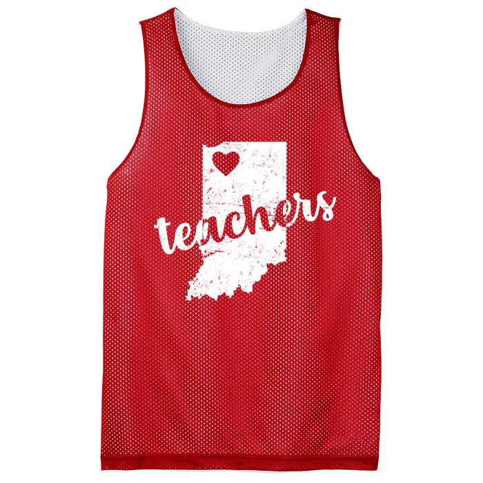 Red For Ed Indiana Teachers Mesh Reversible Basketball Jersey Tank