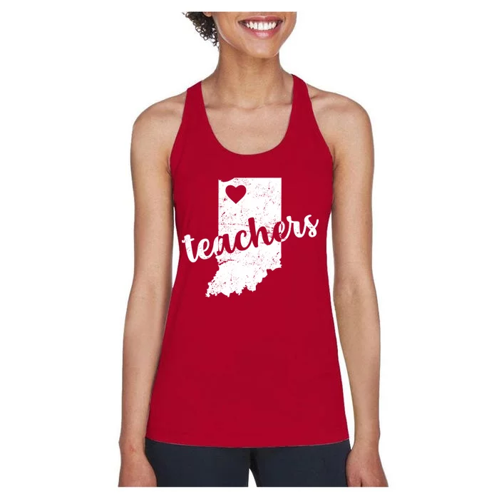 Red For Ed Indiana Teachers Women's Racerback Tank