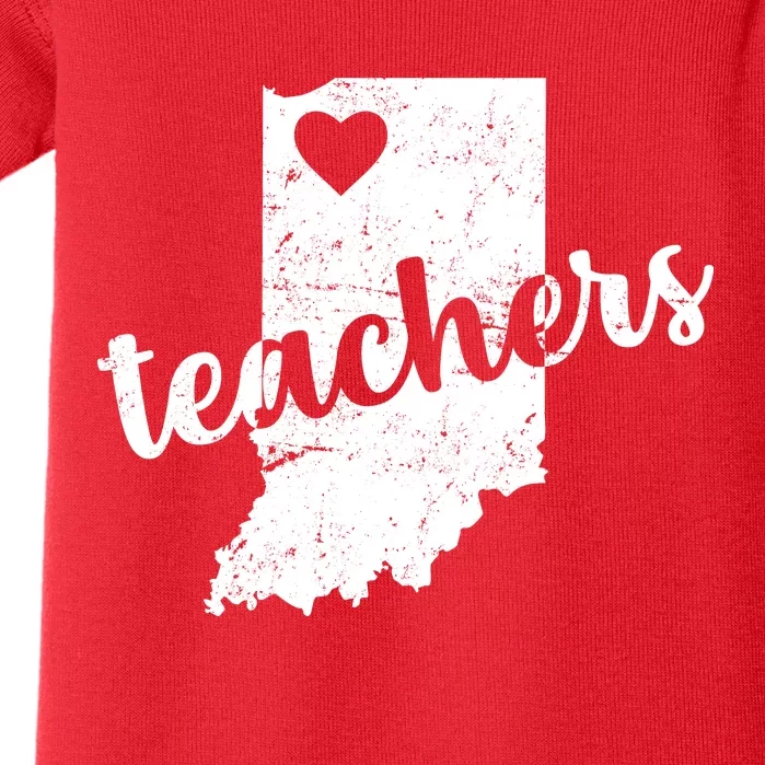 Red For Ed Indiana Teachers Baby Bodysuit