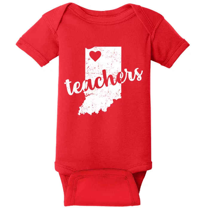 Red For Ed Indiana Teachers Baby Bodysuit