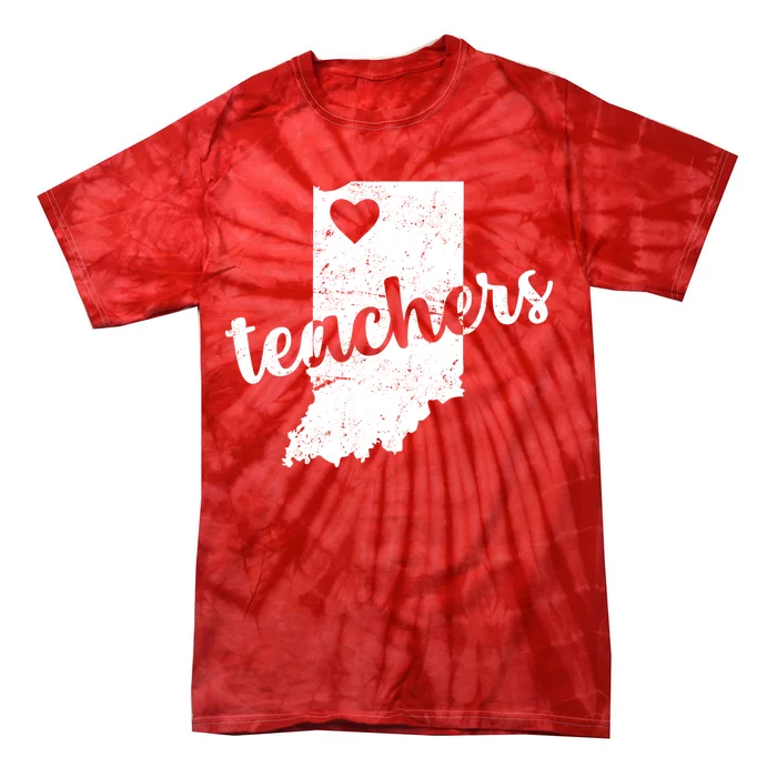 Red For Ed Indiana Teachers Tie-Dye T-Shirt