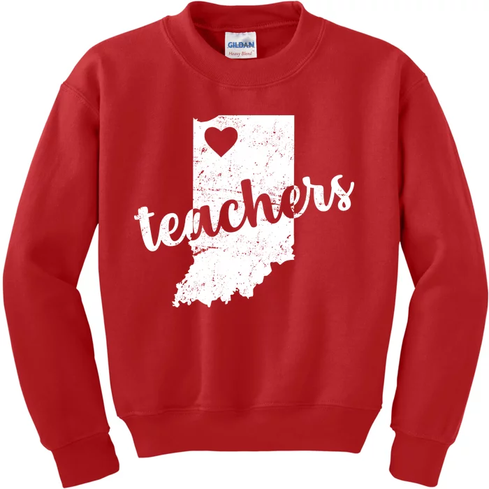 Red For Ed Indiana Teachers Kids Sweatshirt