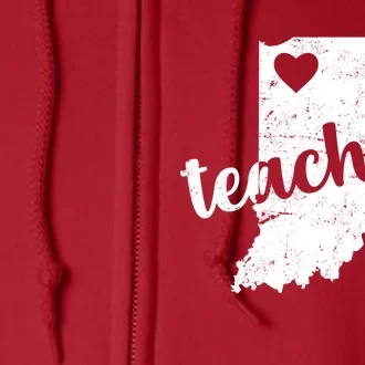 Red For Ed Indiana Teachers Full Zip Hoodie