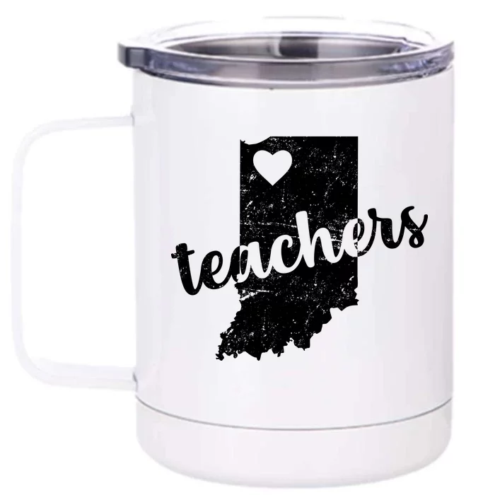 Red For Ed Indiana Teachers Front & Back 12oz Stainless Steel Tumbler Cup