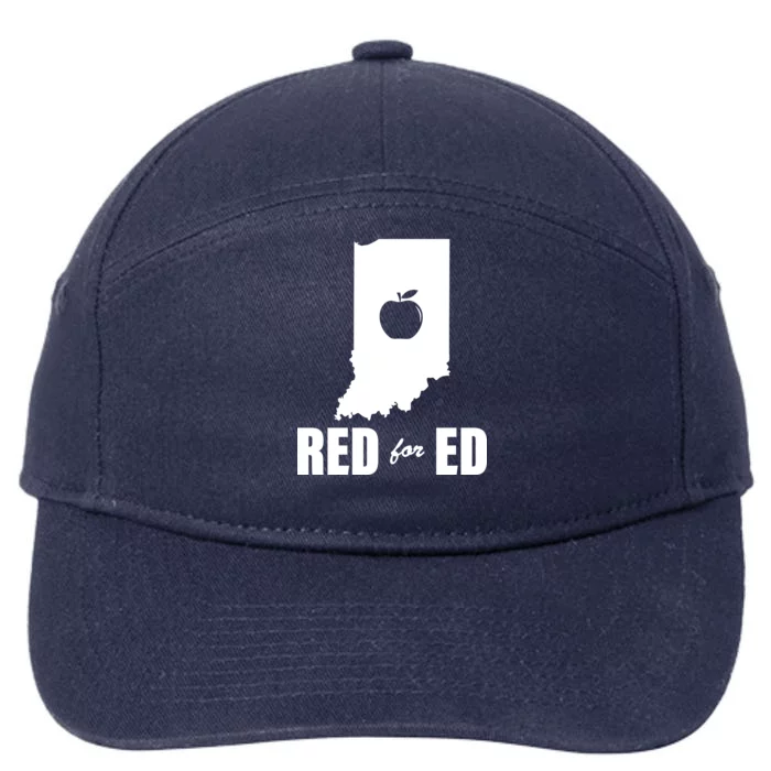 Red For Ed Indiana Teachers Apple 7-Panel Snapback Hat