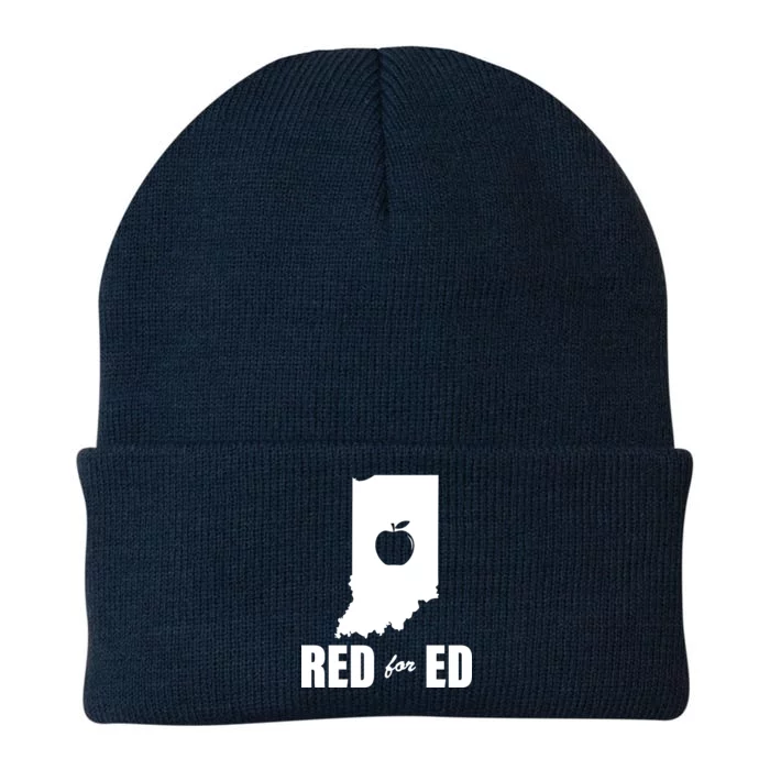 Red For Ed Indiana Teachers Apple Knit Cap Winter Beanie