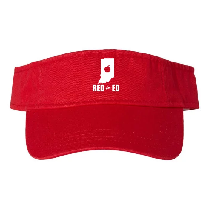 Red For Ed Indiana Teachers Apple Valucap Bio-Washed Visor