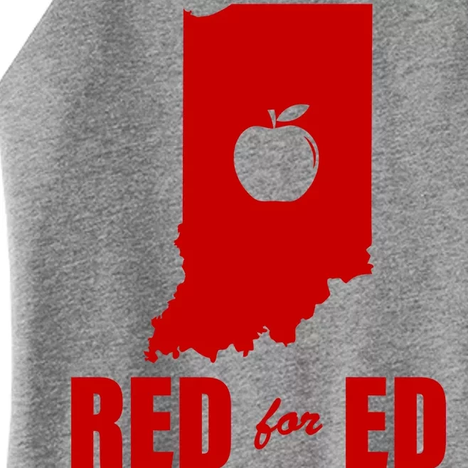 Red For Ed Indiana Teachers Apple Women’s Perfect Tri Rocker Tank