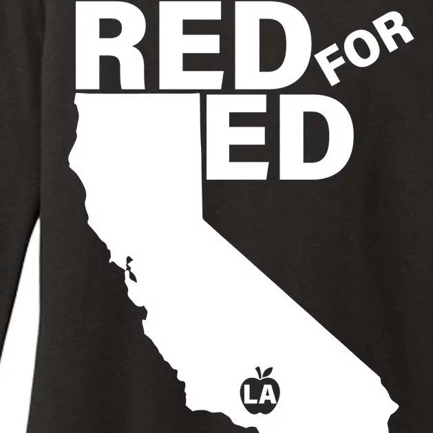 Red For Ed LA California Womens CVC Long Sleeve Shirt