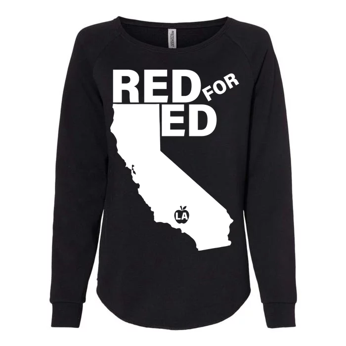 Red For Ed LA California Womens California Wash Sweatshirt