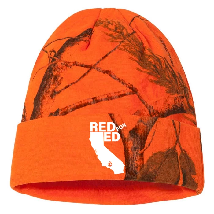 Red For Ed LA California Kati - 12in Camo Beanie