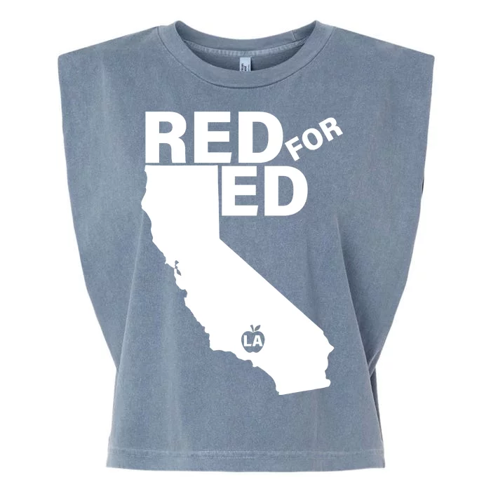 Red For Ed LA California Garment-Dyed Women's Muscle Tee