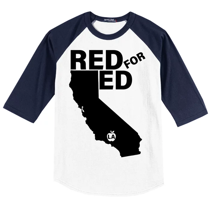 Red For Ed LA California Baseball Sleeve Shirt