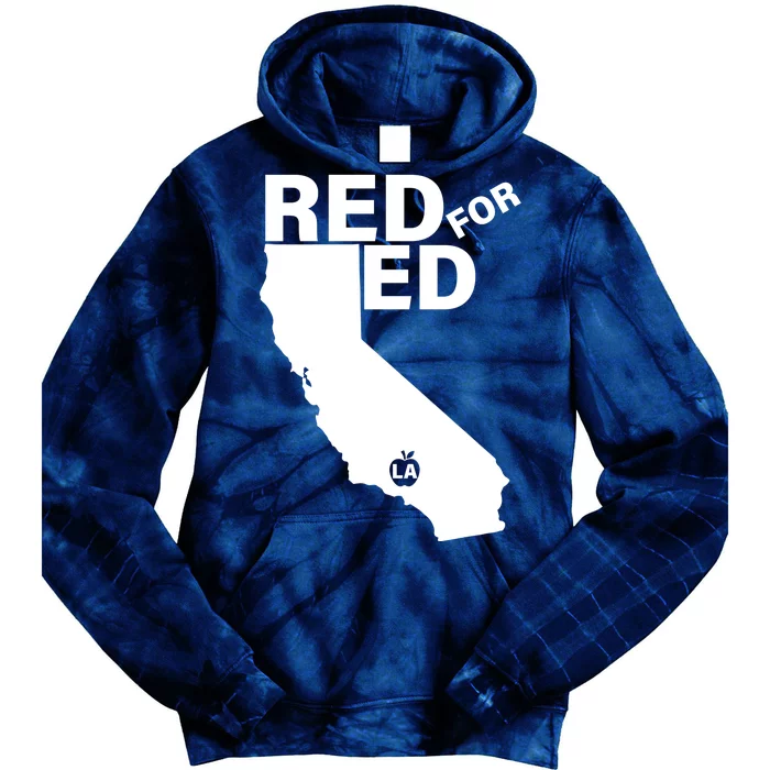 Red For Ed LA California Tie Dye Hoodie