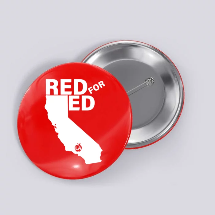 Red For Ed LA California Button