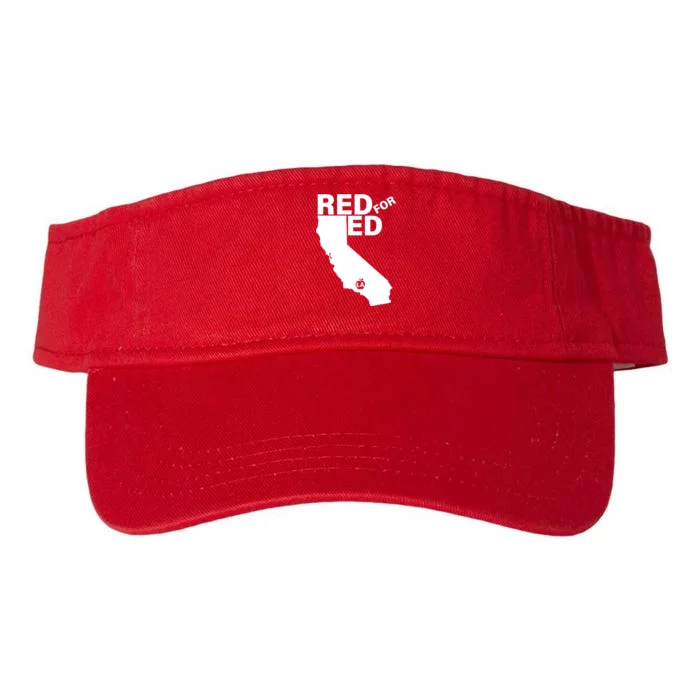 Red For Ed LA California Valucap Bio-Washed Visor