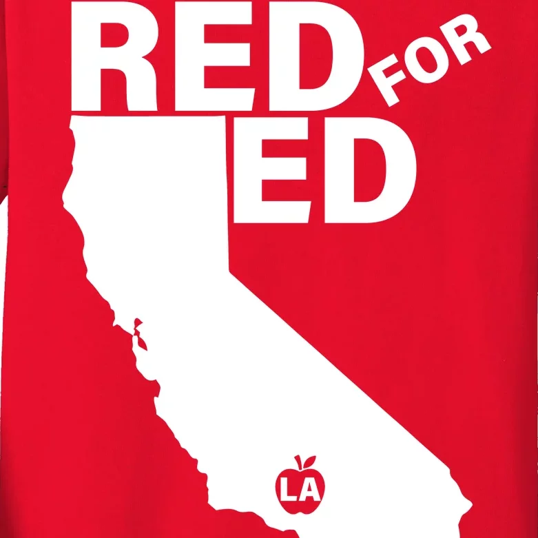 Red For Ed LA California Kids Long Sleeve Shirt