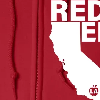 Red For Ed LA California Full Zip Hoodie