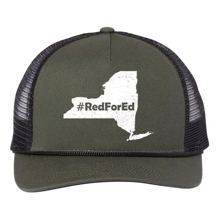 Red For Ed New York Retro Rope Trucker Hat Cap